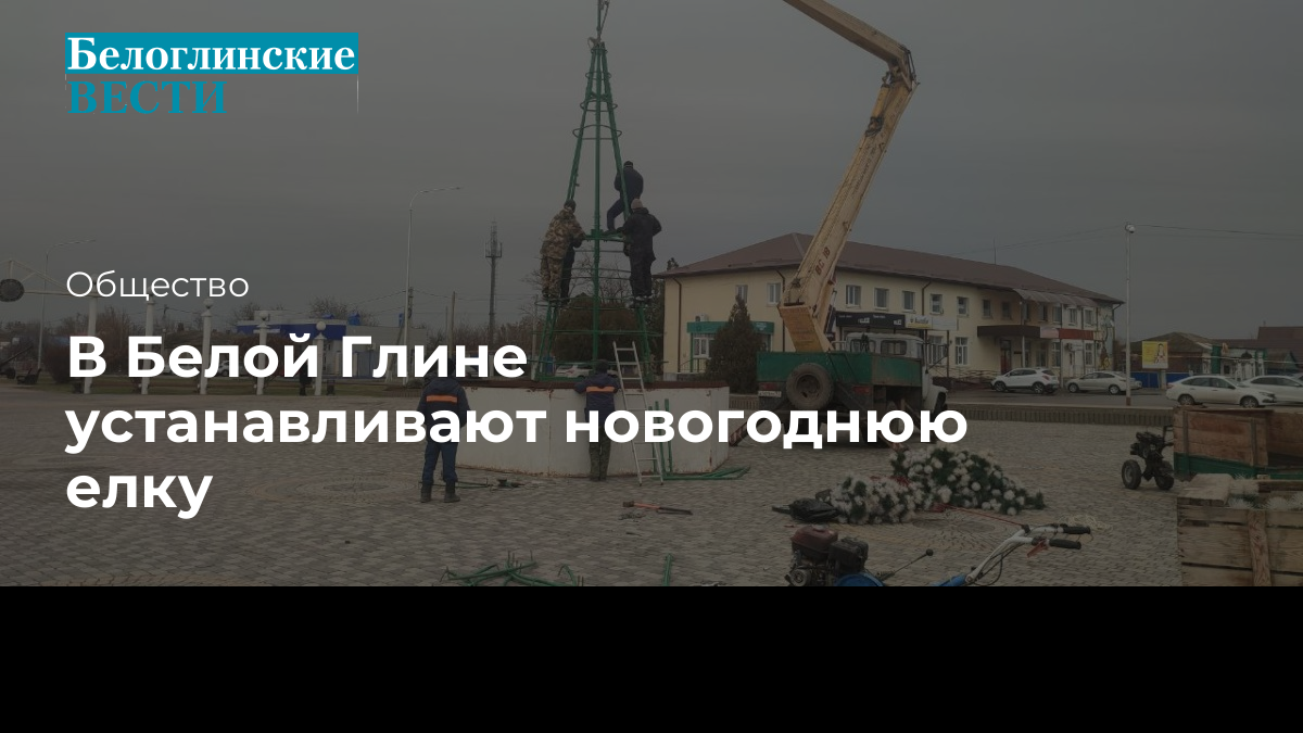 В Белой Глине устанавливают новогоднюю елку - Официальный сайт газеты  